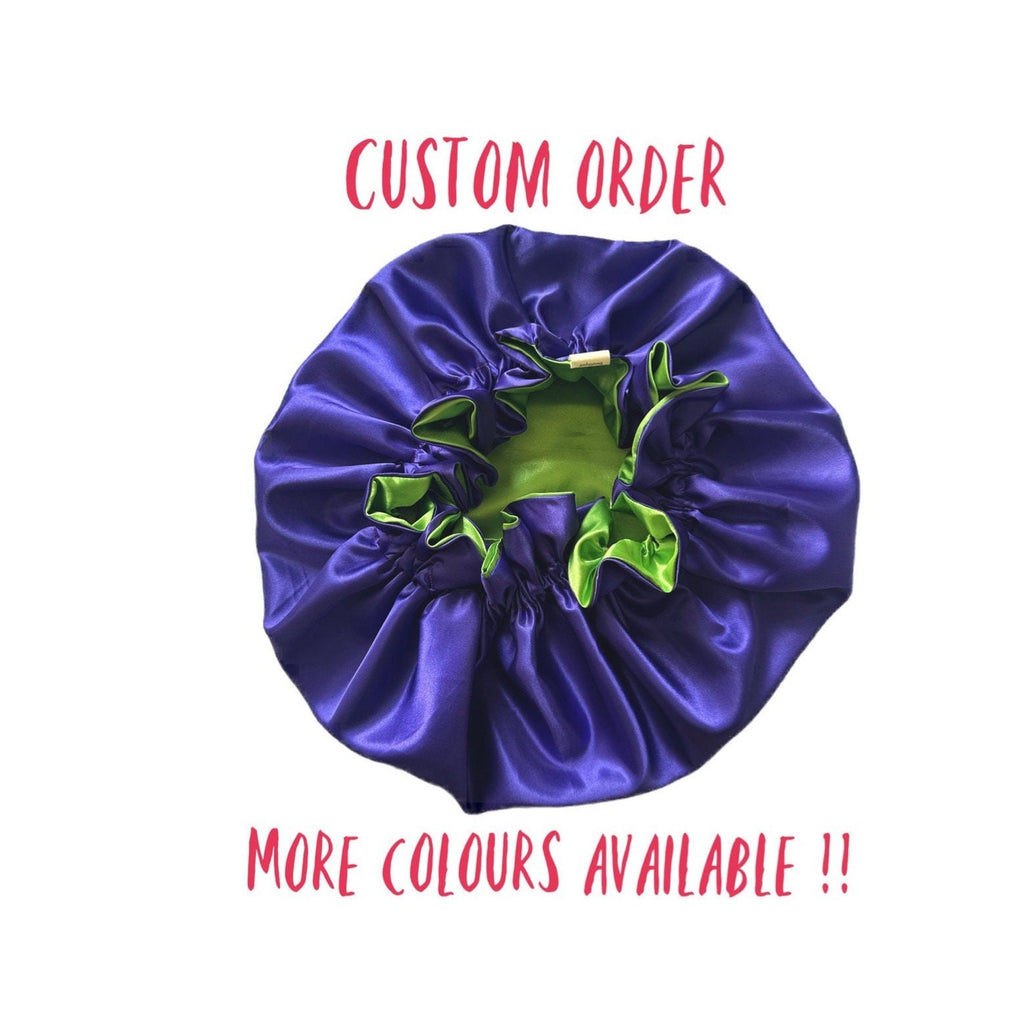 Made To Order Reversible Double Layer Satin Bonnet